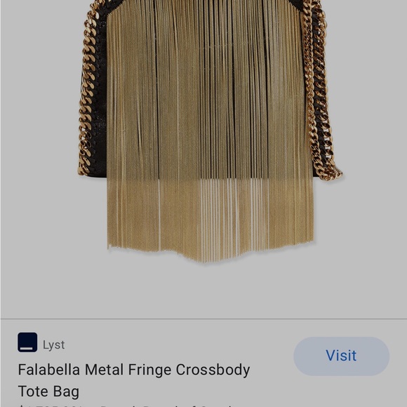 Stella McCartney Falabella fringe gold bag - Picture 9 of 10